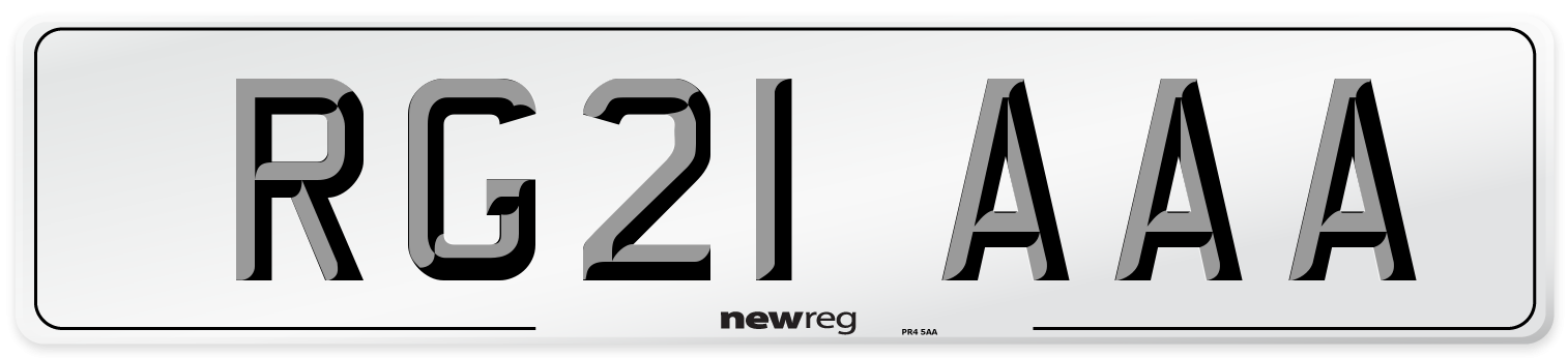 RG21 AAA Number Plate from New Reg